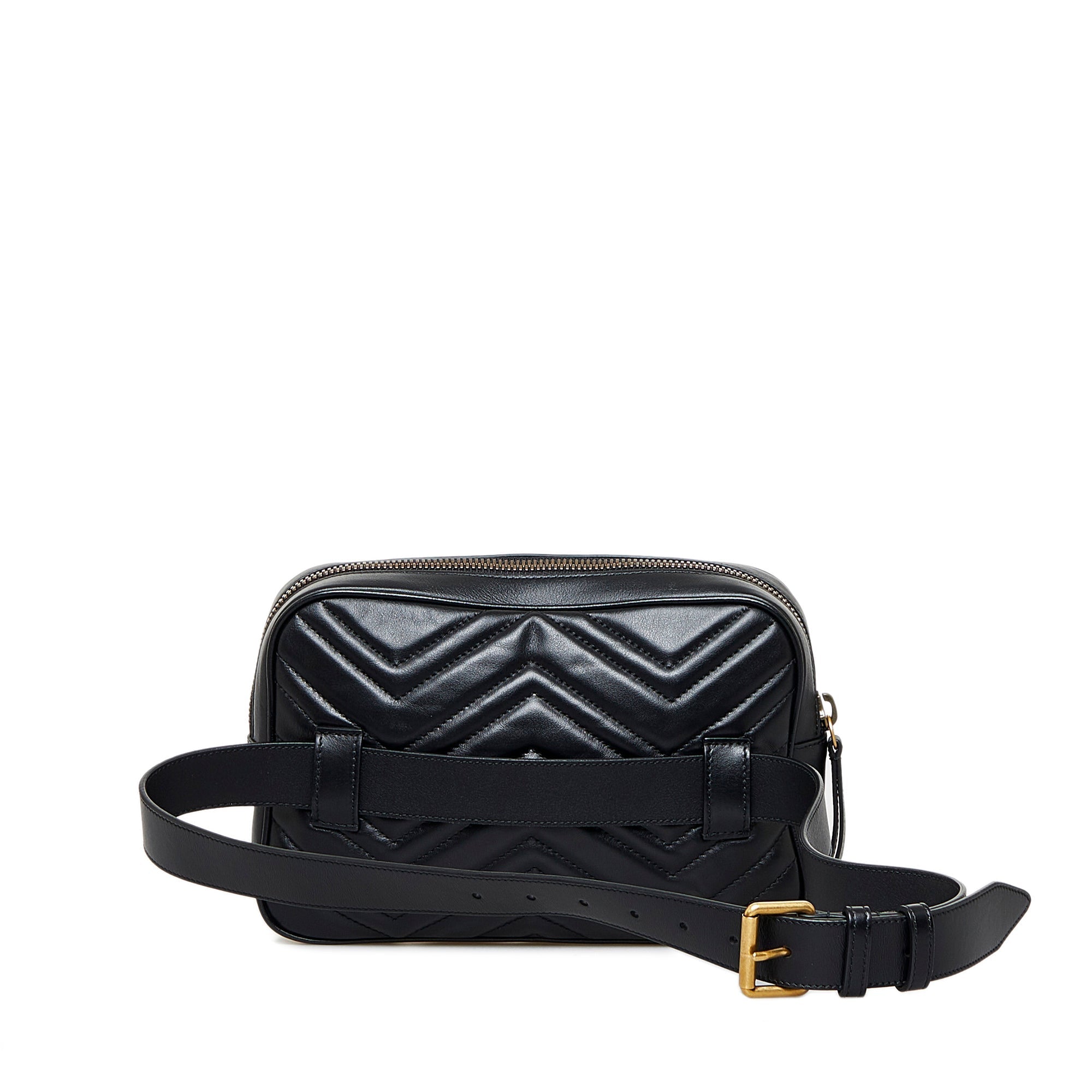 Gucci GG Marmont Square Belt Bag Black MatelassÃƒÆ’Ã‚Â©