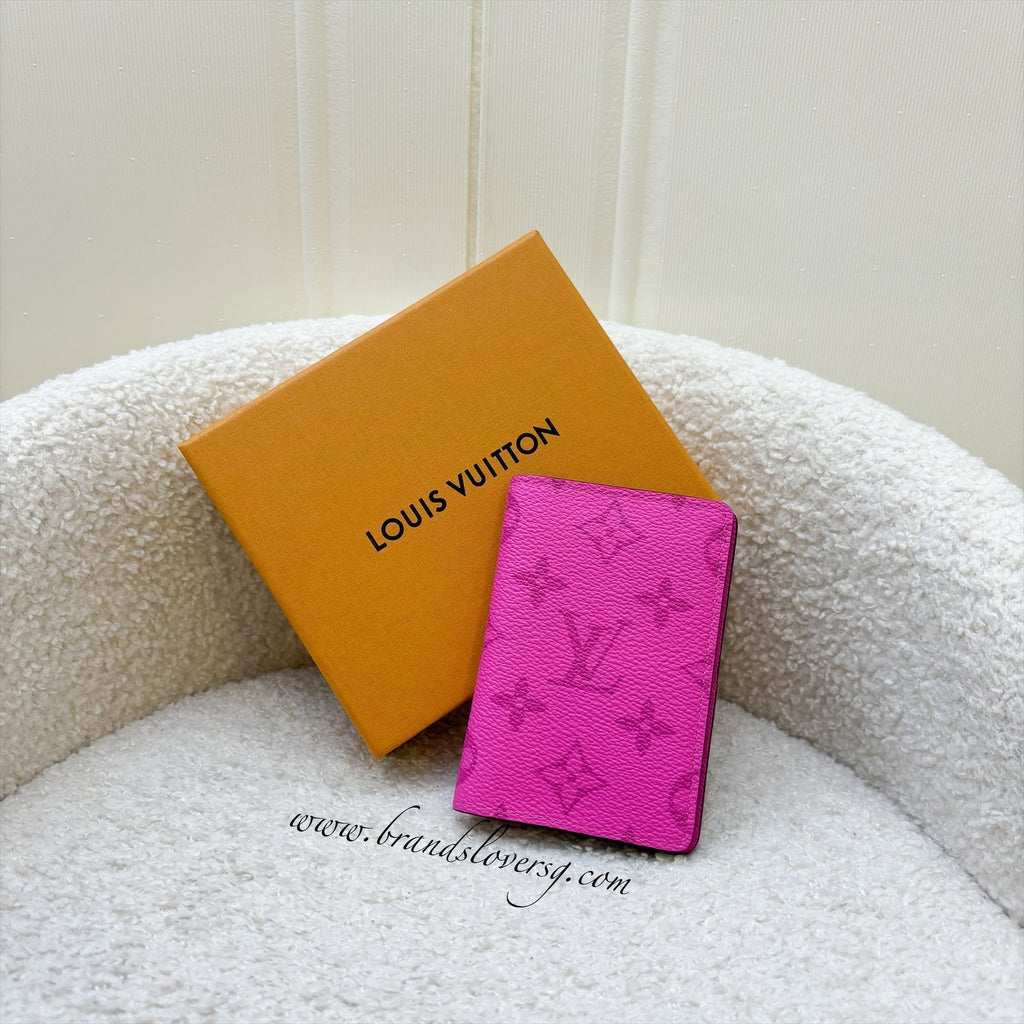LV Pocket Organizer Taigarama in Fuchsia Pink Monogram Canvas