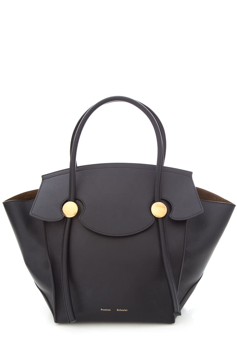 Proenza Schouler Black Leather Pipe Handbag
