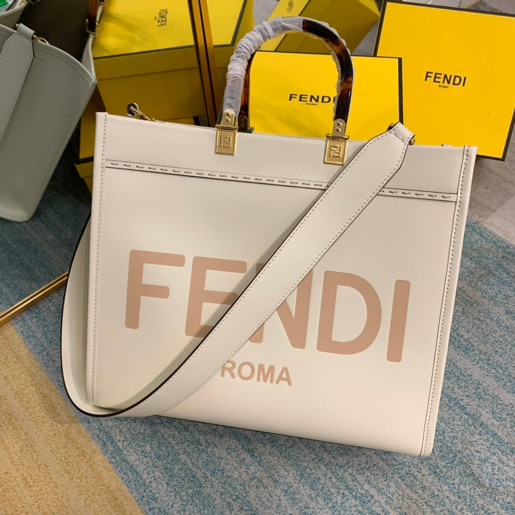 FI Sunshine Handle Bag White For Women, Handbags, Shoulder And Crossbody Bags 14.2in/36cm FF 8BH386AGLAMILF0K7E