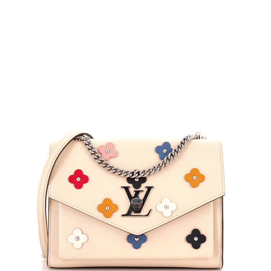 Louis Vuitton Mylockme Handbag Flower Embellished Leather BB