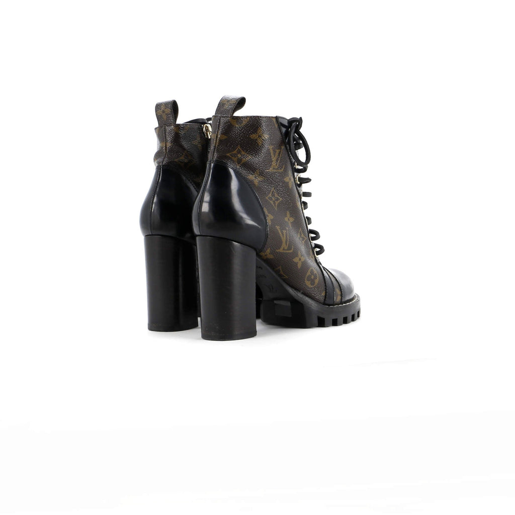 Louis Vuitton Women's Star Trail Ankle Boots Monogram Canvas with Patent