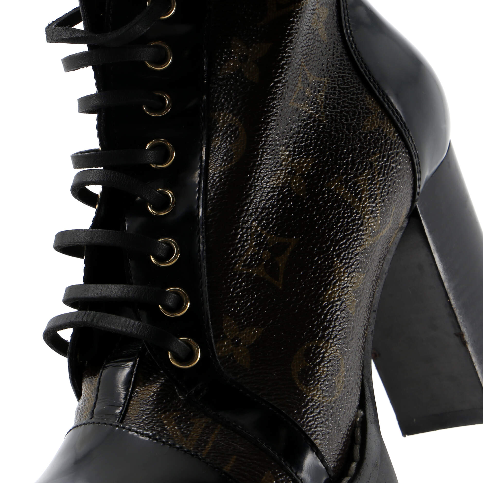 Louis Vuitton Women's Star Trail Ankle Boots Monogram Canvas with Patent