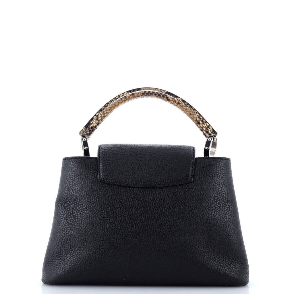 Louis Vuitton Capucines Bag Leather with Python PM