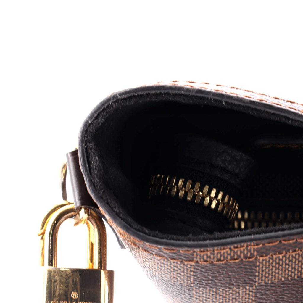Louis Vuitton Jersey Handbag Damier with Leather