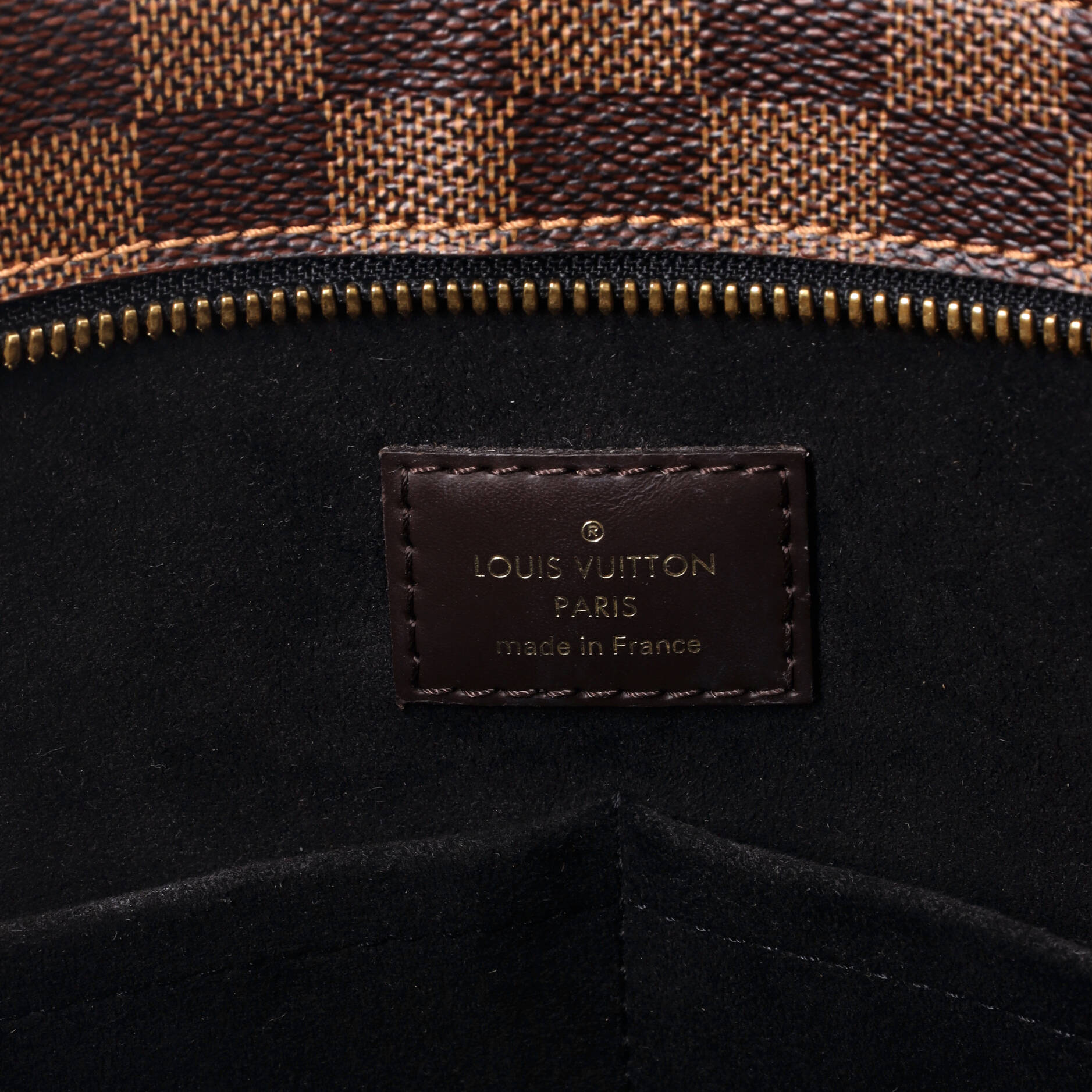 Louis Vuitton Jersey Handbag Damier with Leather