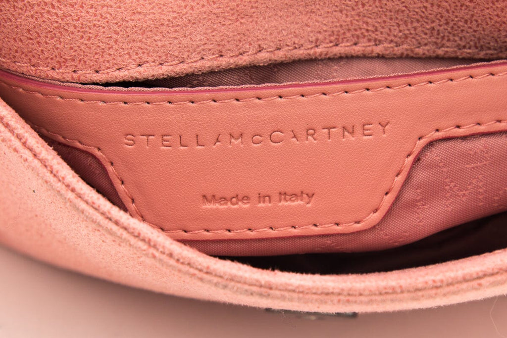 Stella McCartney Pink Chain Link Faux Suede Cross-Body