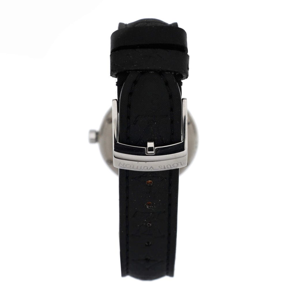 Louis Vuitton Tambour Lovely Quartz Watch Stainless Steel and Leather with Diamonds 28