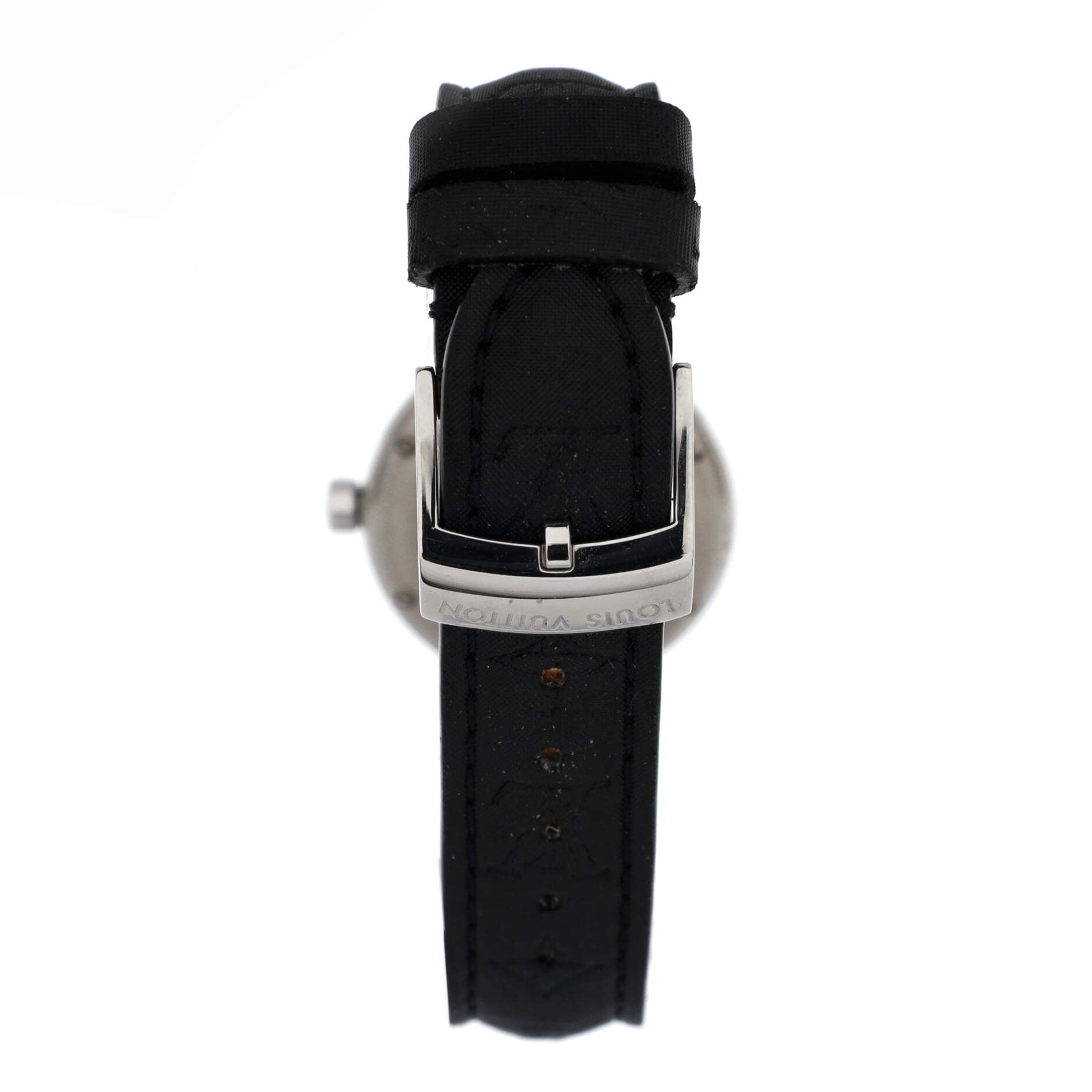 Louis Vuitton Tambour Lovely Quartz Watch Stainless Steel and Leather with Diamonds 28