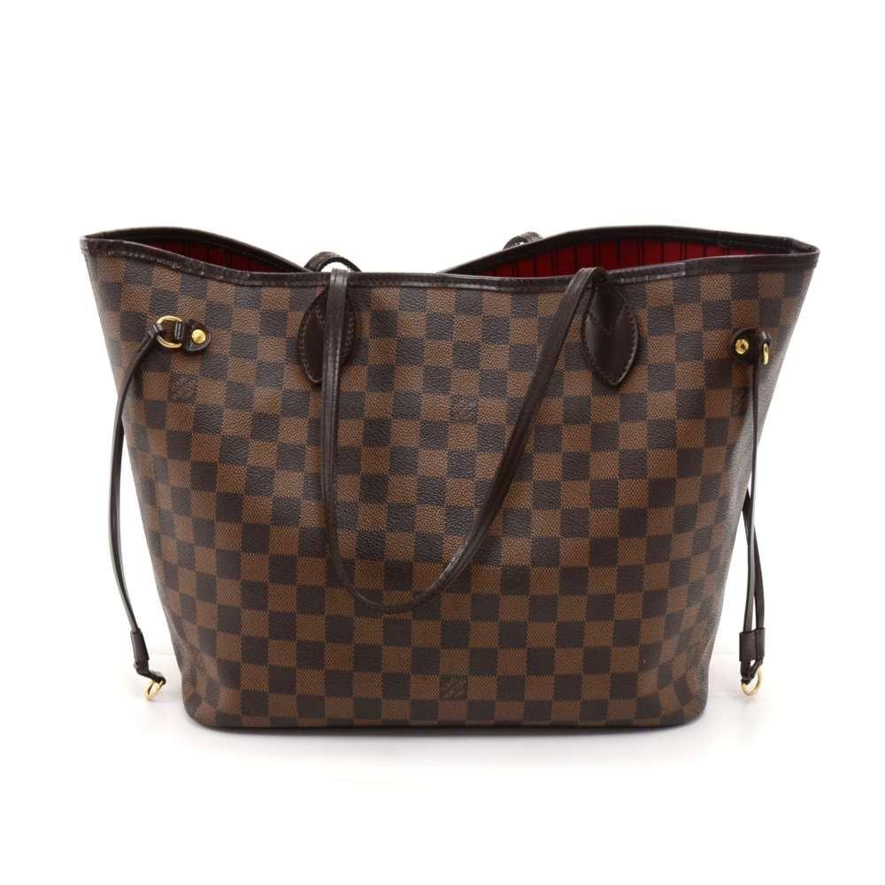Louis Vuitto Neverfull MM Damier EbÃ¨ne Canvas Tote Bag