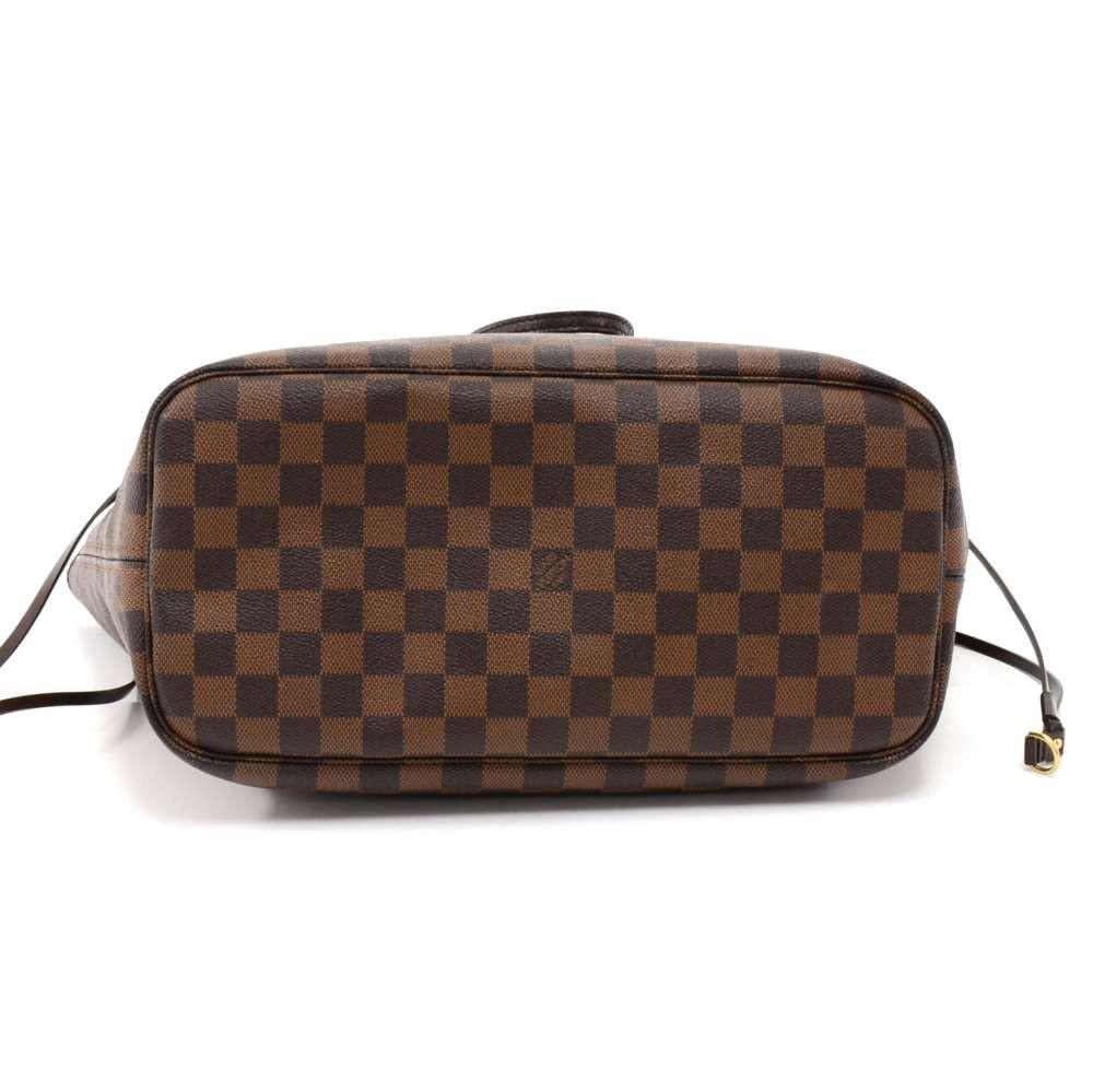 Louis Vuitto Neverfull MM Damier EbÃ¨ne Canvas Tote Bag