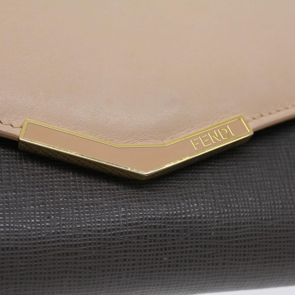 FENDI Long Wallet Leather Pink Gray 31186