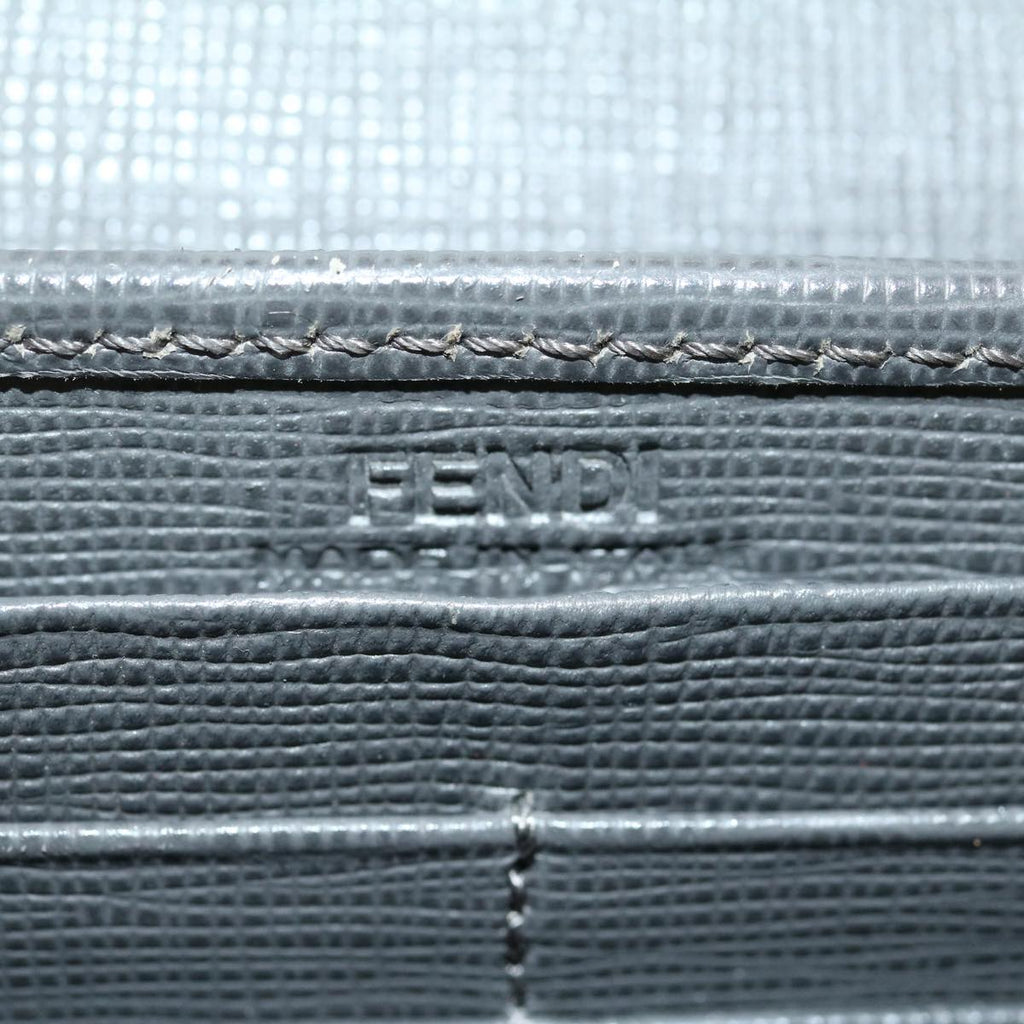 FENDI Long Wallet Leather Pink Gray 31186
