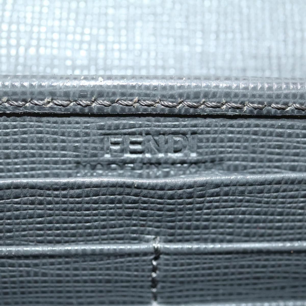 FENDI Long Wallet Leather Pink Gray 31186
