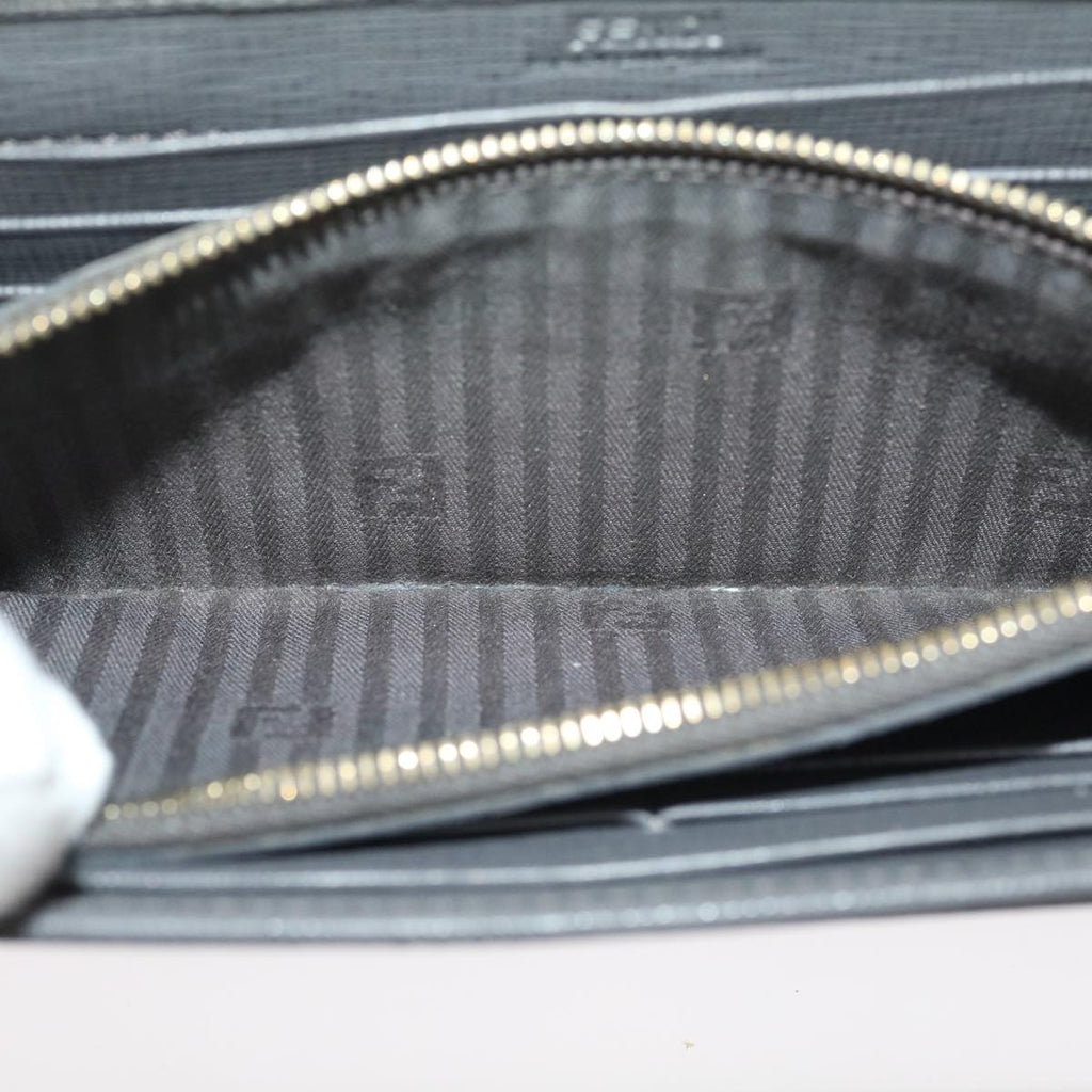 FENDI Long Wallet Leather Pink Gray 31186