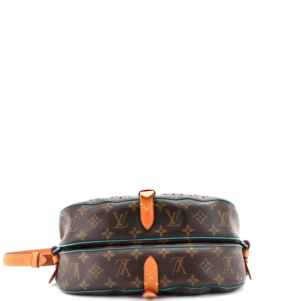 Louis Vuitton Flore Saumur Handbag Perforated Monogram Canvas