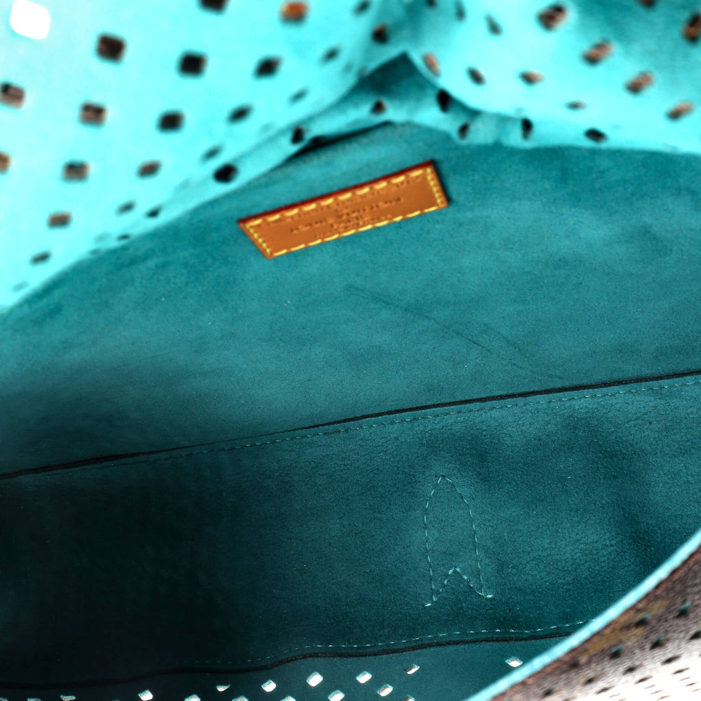 Louis Vuitton Flore Saumur Handbag Perforated Monogram Canvas