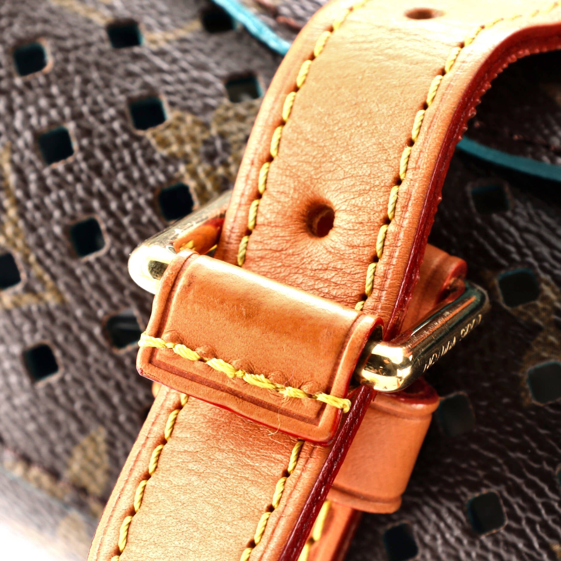 Louis Vuitton Flore Saumur Handbag Perforated Monogram Canvas