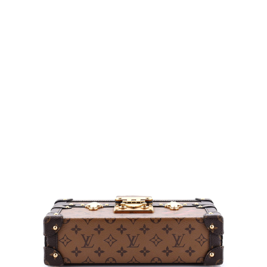 Louis Vuitton Petite Malle Handbag Reverse Monogram Canvas