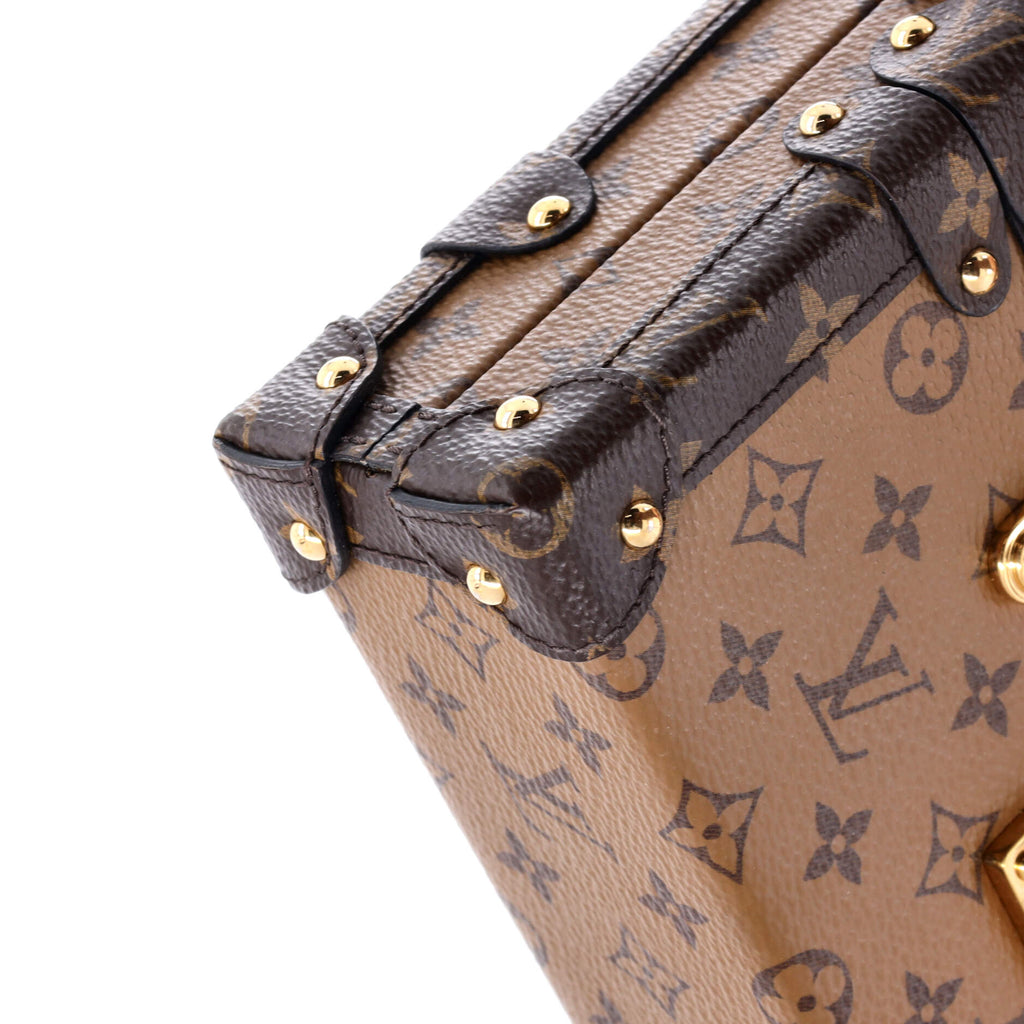 Louis Vuitton Petite Malle Handbag Reverse Monogram Canvas