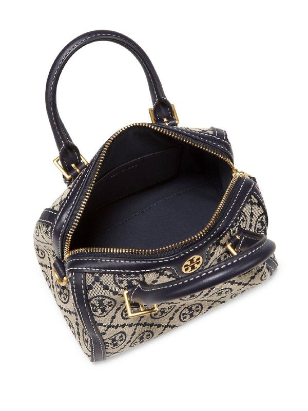 Mini Tory burch Monogram Jacquard Barrel Bag
