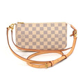 Louis Vuitto Pochette Accessoires Damier Azur Canvas Evening Bag with Strap