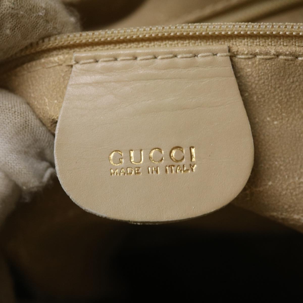 GUCCI Bamboo Hand Bag cotton Beige 00117321638 31581