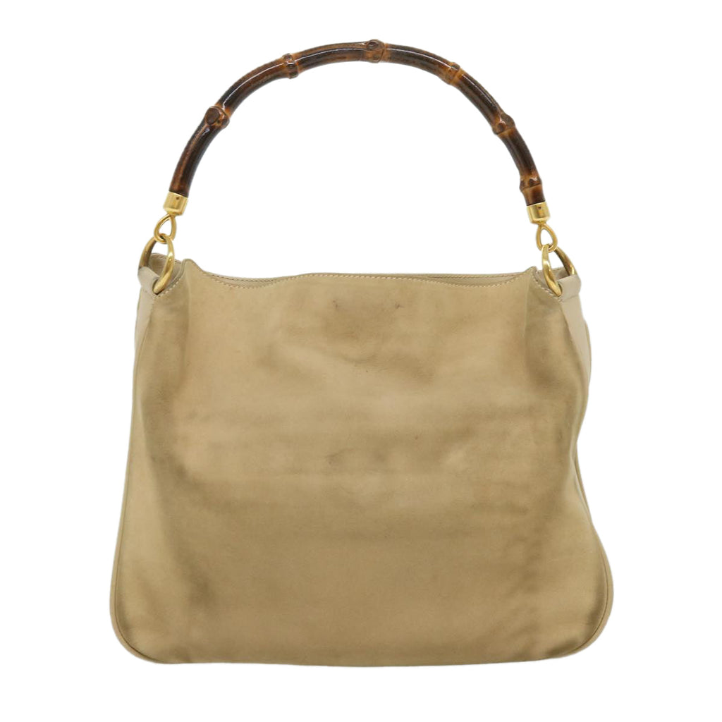 GUCCI Bamboo Hand Bag cotton Beige 00117321638 31581