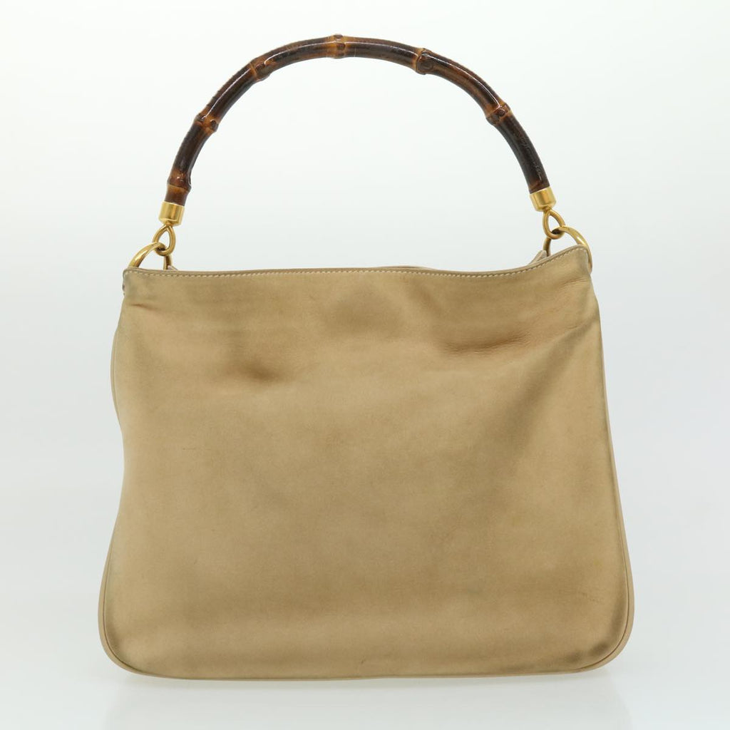 GUCCI Bamboo Hand Bag cotton Beige 00117321638 31581