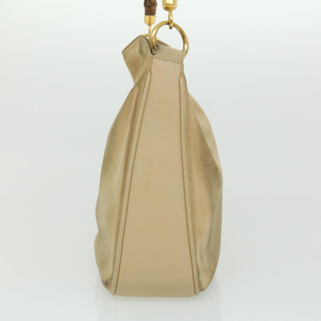 GUCCI Bamboo Hand Bag cotton Beige 00117321638 31581