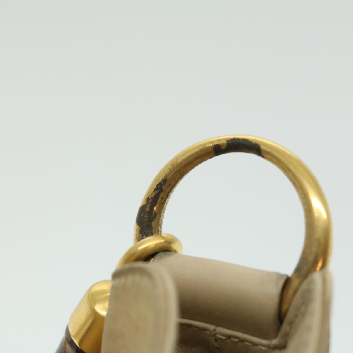 GUCCI Bamboo Hand Bag cotton Beige 00117321638 31581