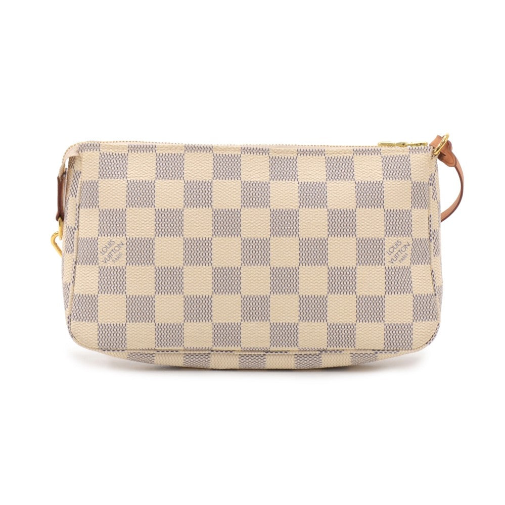 Louis Vuitto Pochette Accessoires Damier Azur Canvas Bag