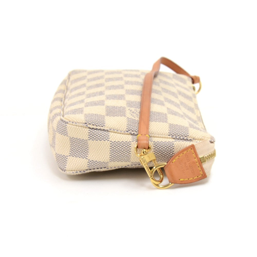 Louis Vuitto Pochette Accessoires Damier Azur Canvas Bag
