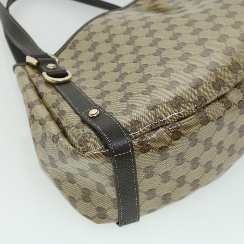 GUCCI GG Canvas Tote Bag Vinyl Beige 293578 31711