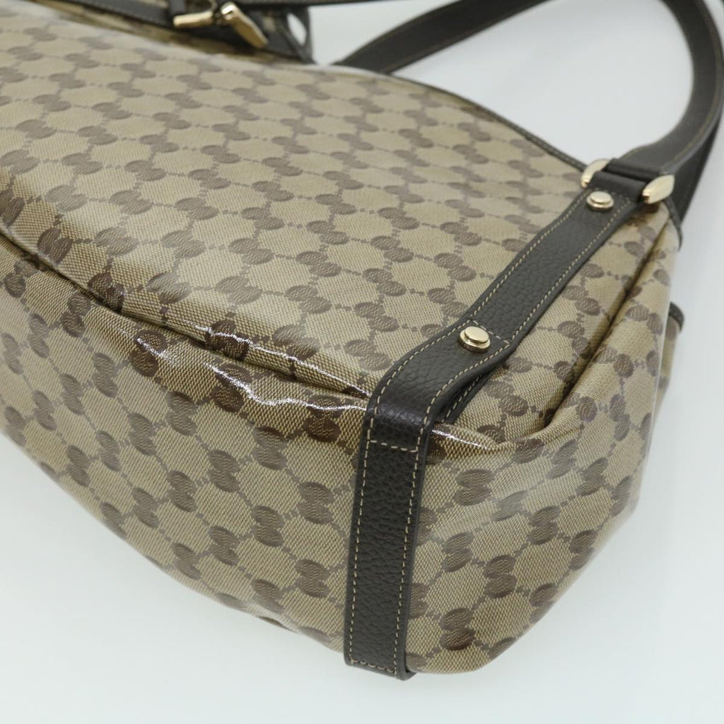 GUCCI GG Canvas Tote Bag Vinyl Beige 293578 31711