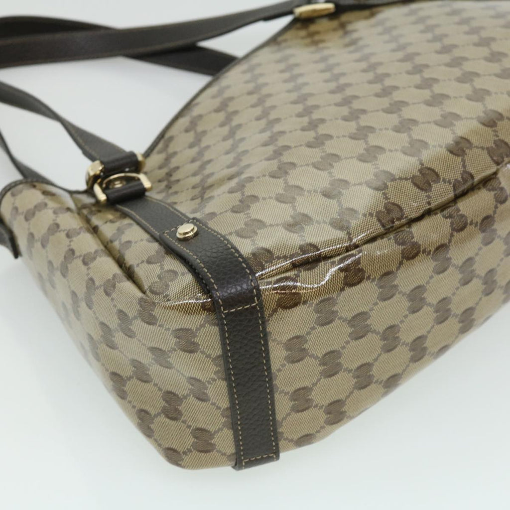 GUCCI GG Canvas Tote Bag Vinyl Beige 293578 31711