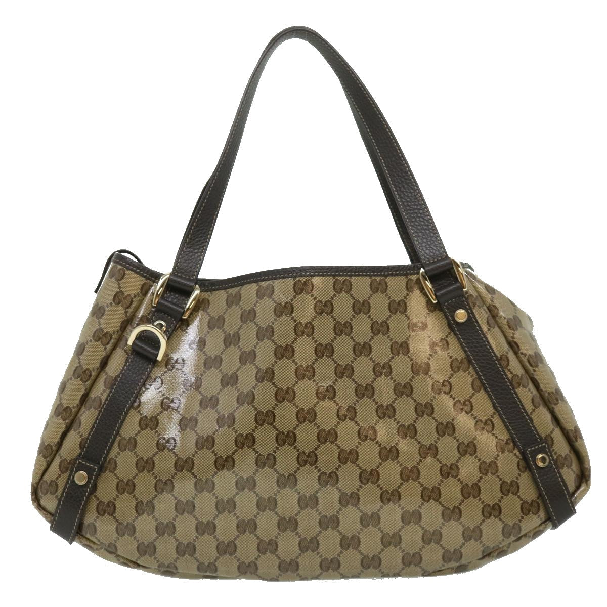 GUCCI GG Canvas Tote Bag Vinyl Beige 293578 31711