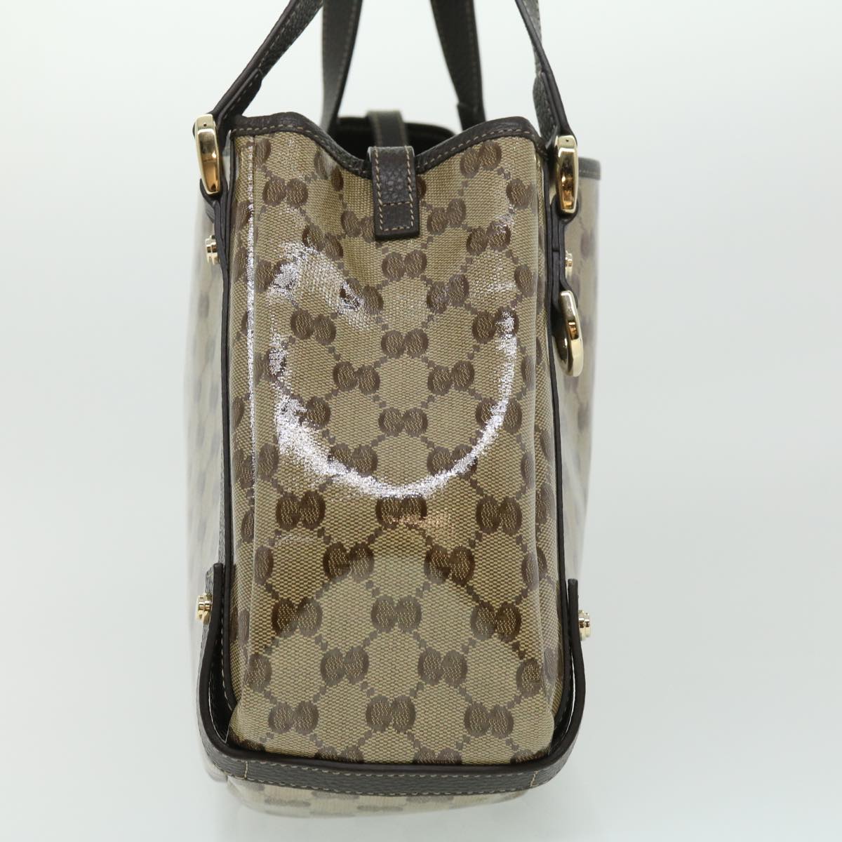 GUCCI GG Canvas Tote Bag Vinyl Beige 293578 31711