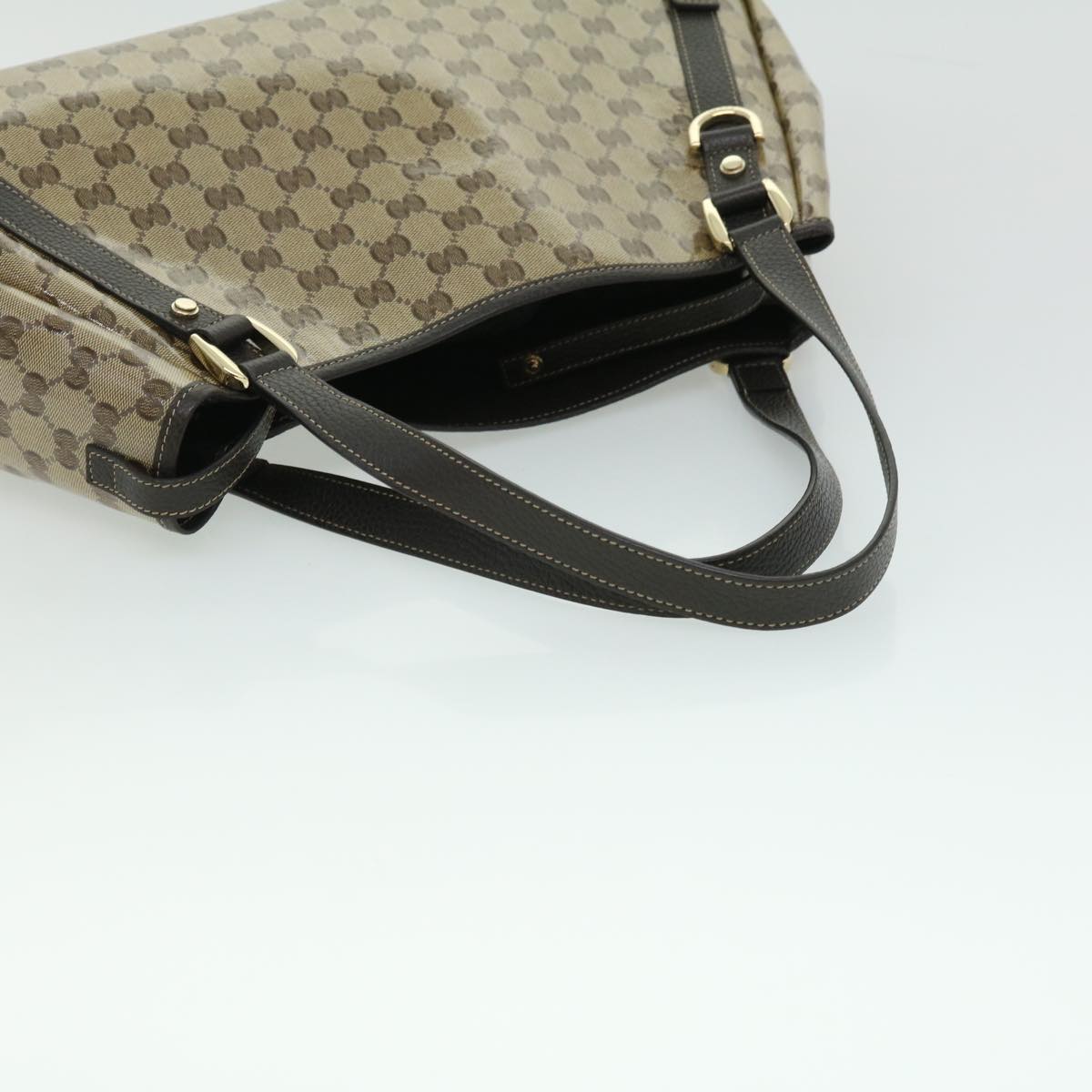 GUCCI GG Canvas Tote Bag Vinyl Beige 293578 31711