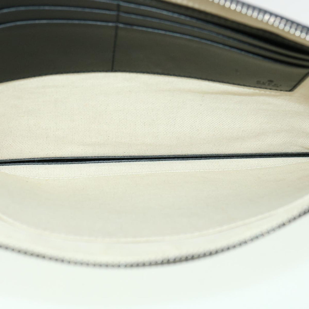 GUCCI GG Supreme Tiger Clutch Bag PVC Leather Gray 473904 31726