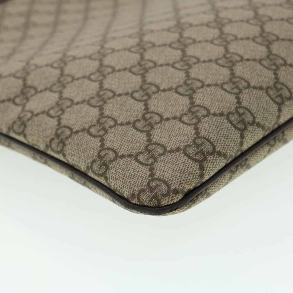 GUCCI GG Canvas Hand Bag PVC Leather Gray 117551 31735