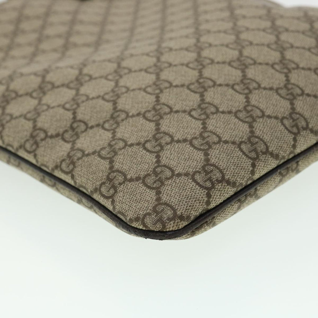 GUCCI GG Canvas Hand Bag PVC Leather Gray 117551 31735