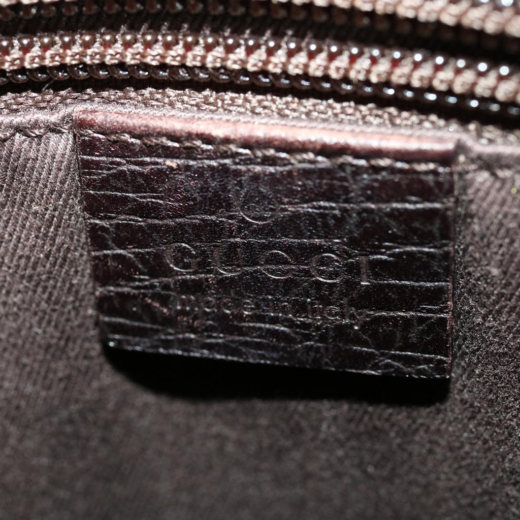 GUCCI GG Canvas Hand Bag PVC Leather Gray 117551 31735