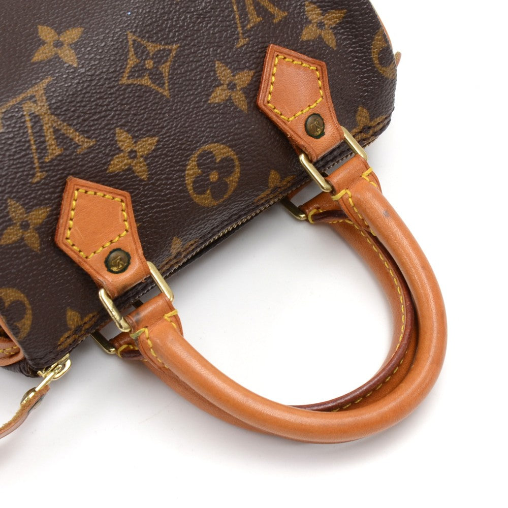 Louis Vuitto Speedy Sac HL Monogram Canvas Mini Handbag with Strap