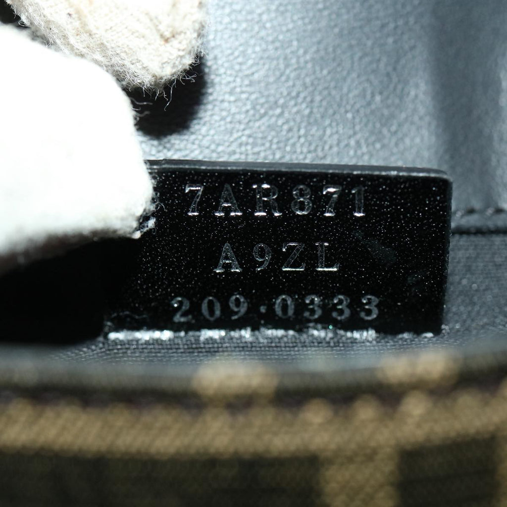 FENDI Zucca Canvas Shoulder Bag Brown Black 31851A