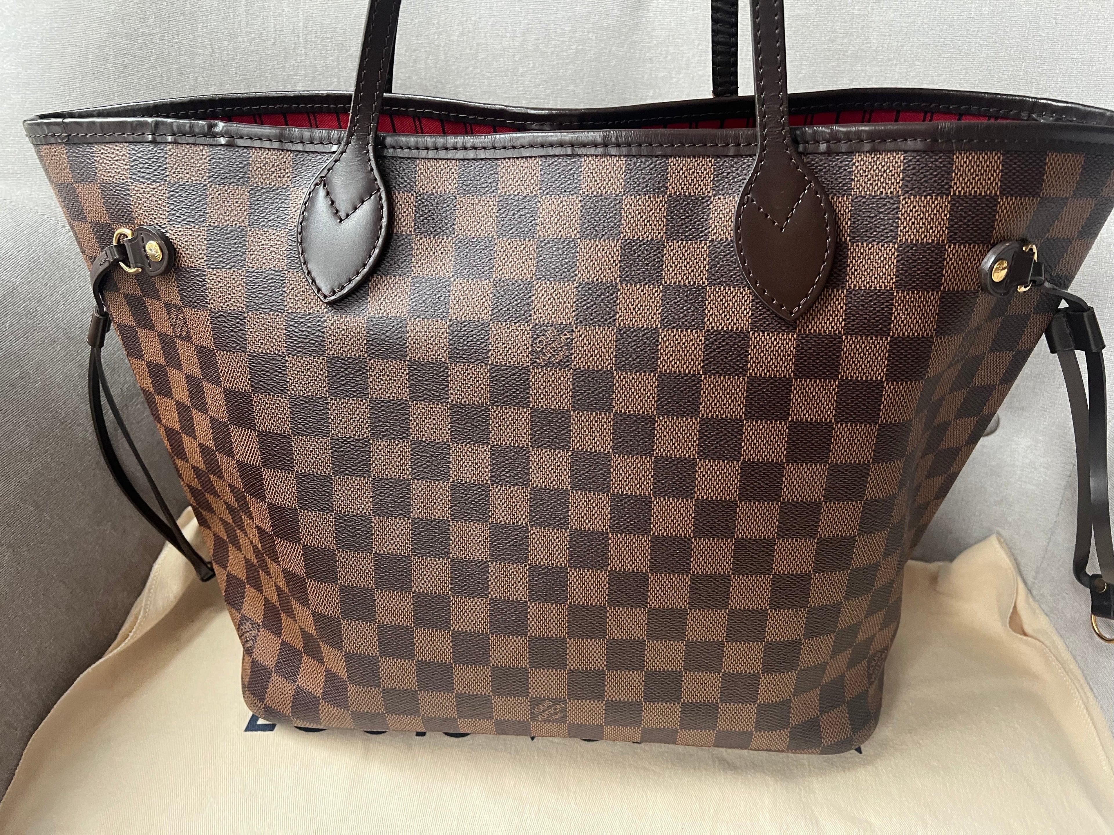 Louis Vuitton Neverfull MM Damier Ebene Cherry Interior (RRP £1,410)
