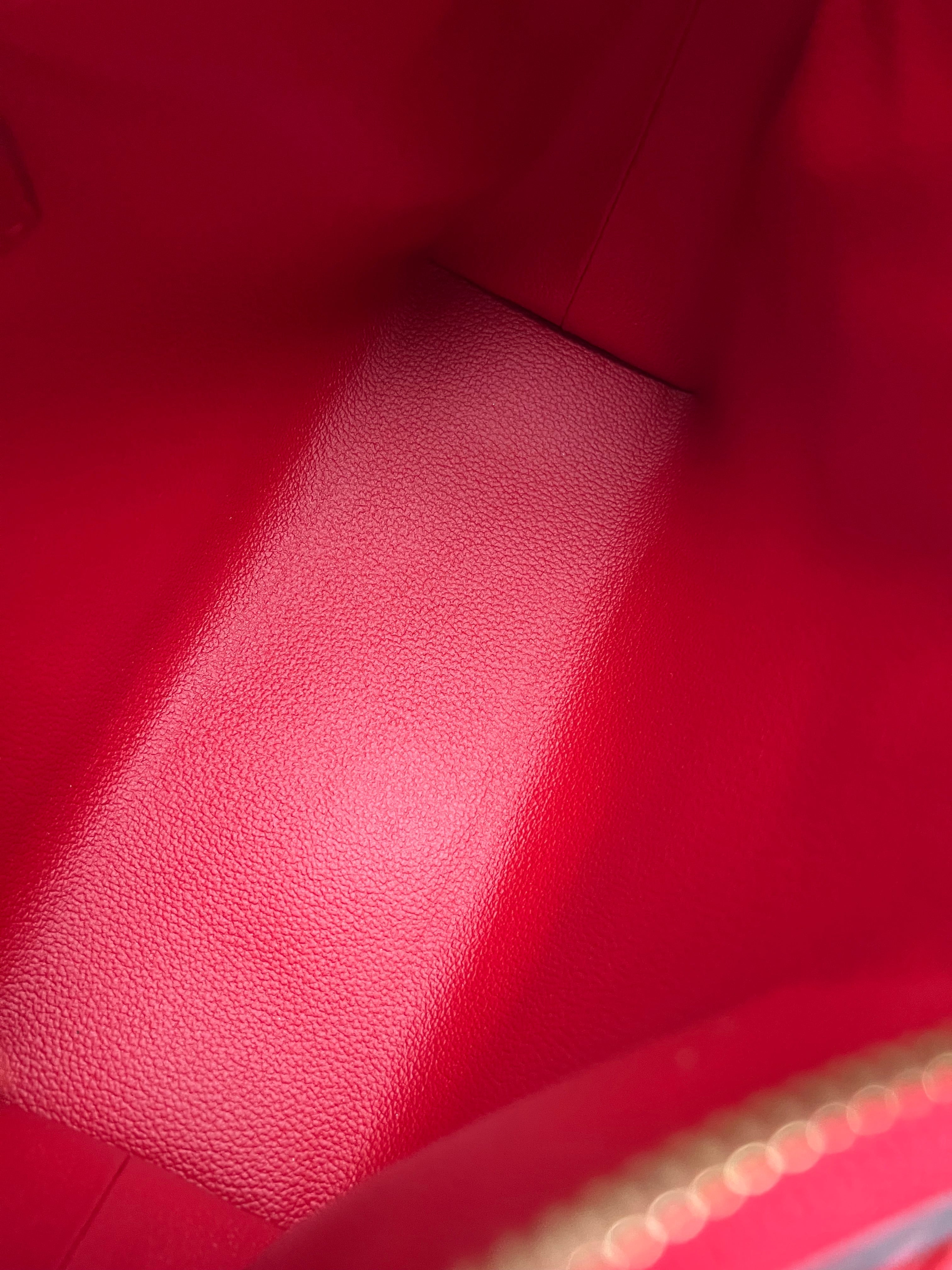 Louis Vuitton Red and Monogram Pallas Trousse Cosmetic Pouch