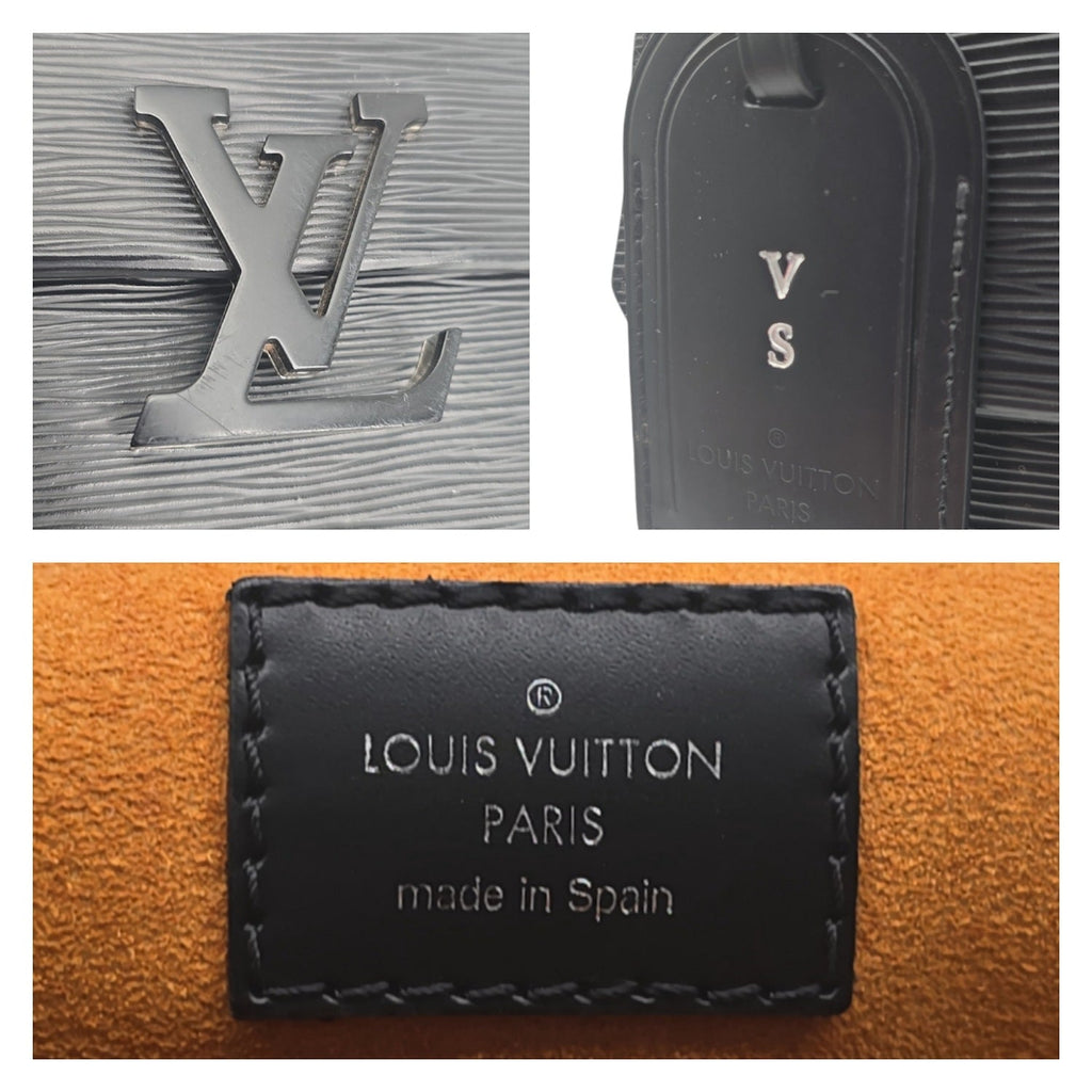 Louis Vuitton Black Epi Grenelle Handbag
