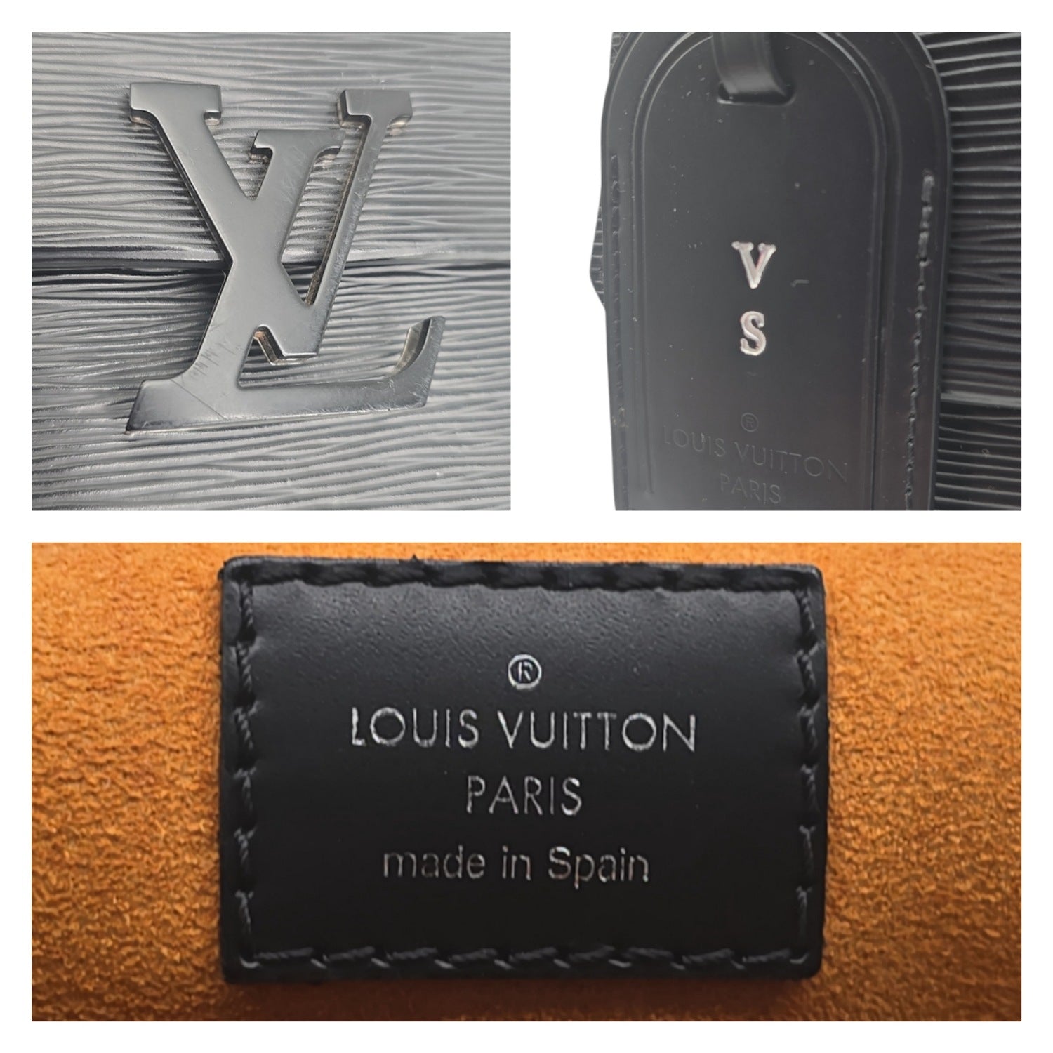 Louis Vuitton Black Epi Grenelle Handbag
