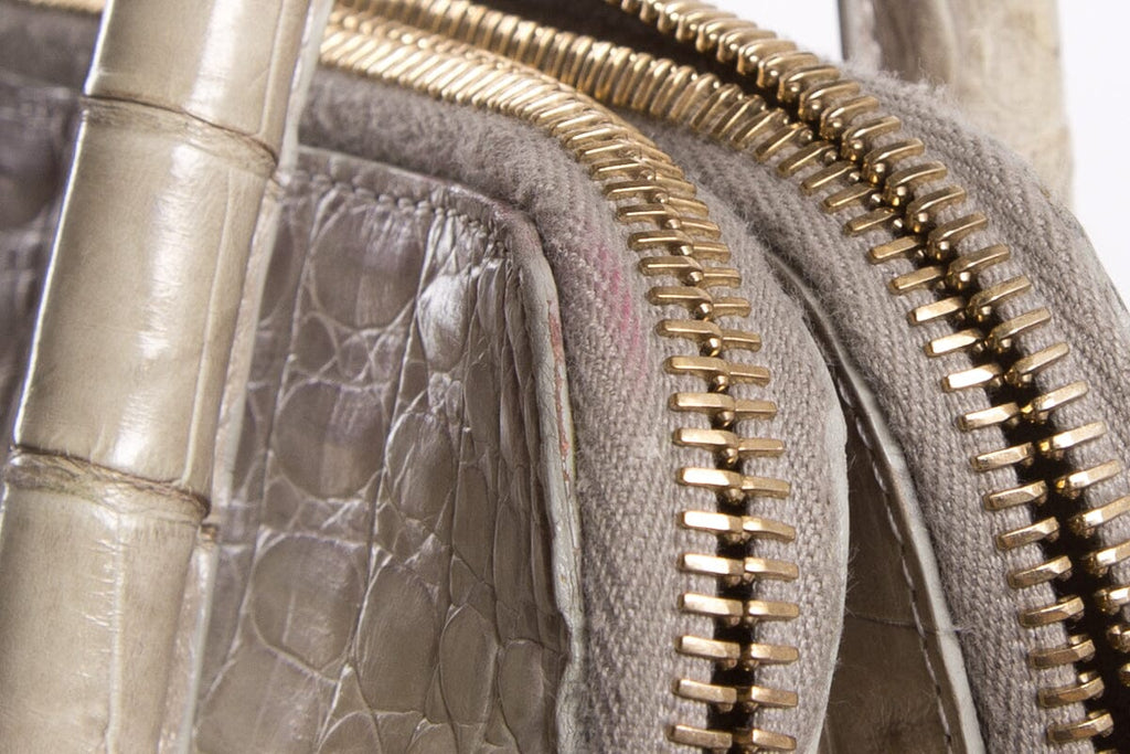 Nancy Gonzalez natural Caiman Crocodile Tote